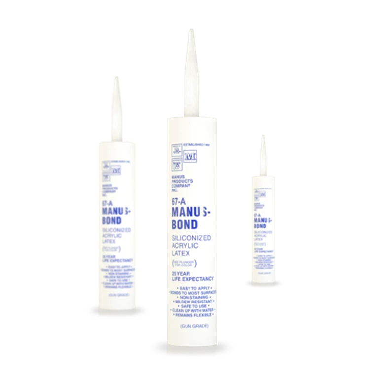 Application of Manus-Bond 67-A on diverse materials such as cement and wood, will showcase joint and crack filling, non-discoloration, and mildew resistance.