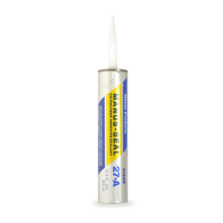 Manus-Seal 27-A in ultra-clear and various colors demonstrates strong adhesion on multiple materials, fulfilling Federal Specification requirements.