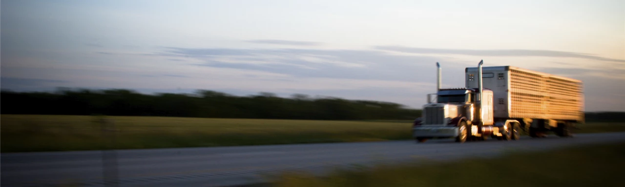 Transportation: Trucking At Dusk